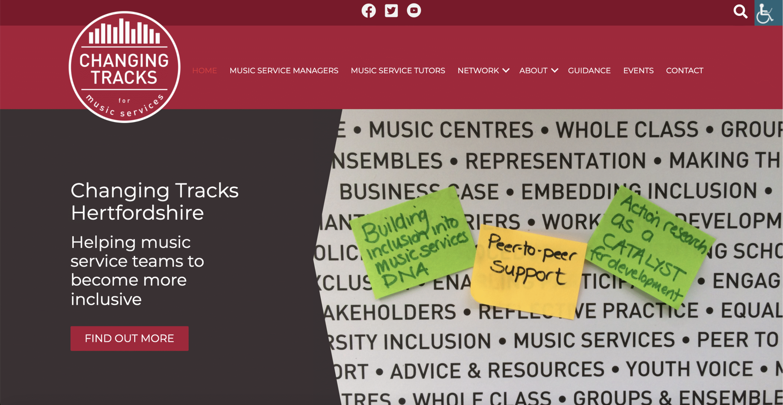 changing tracks website image