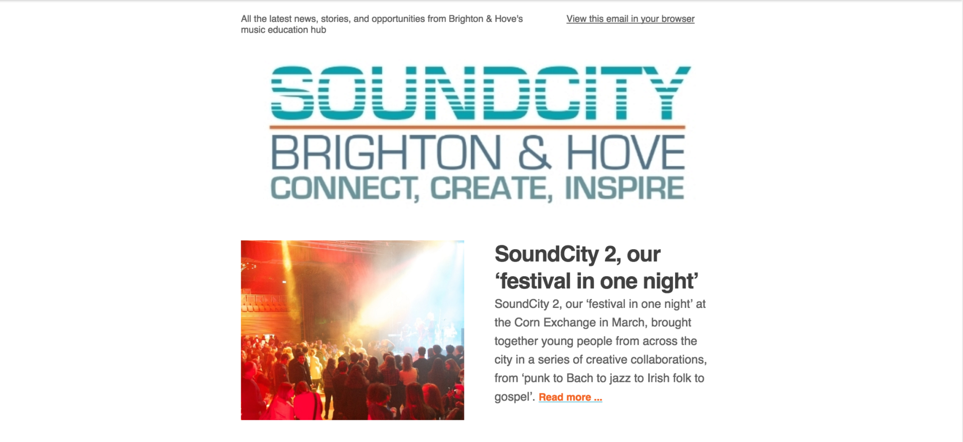soundcity brighton enewsletter